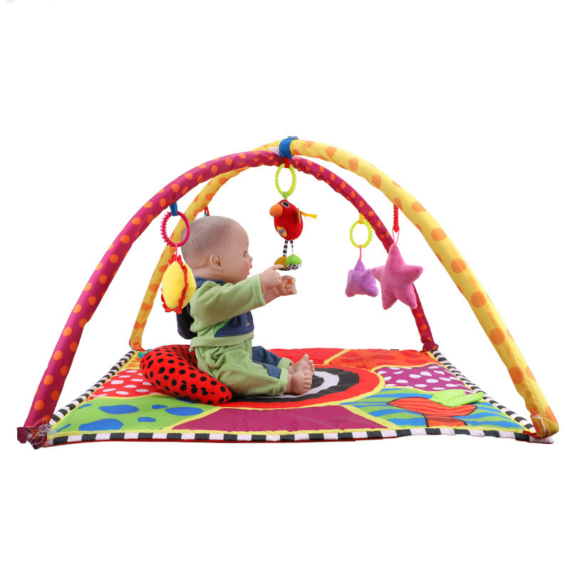 BBSKY Baby Baby Carpet Fitness Baby Carpet Climbing Mass Paddle Down Bell Hanging Toys