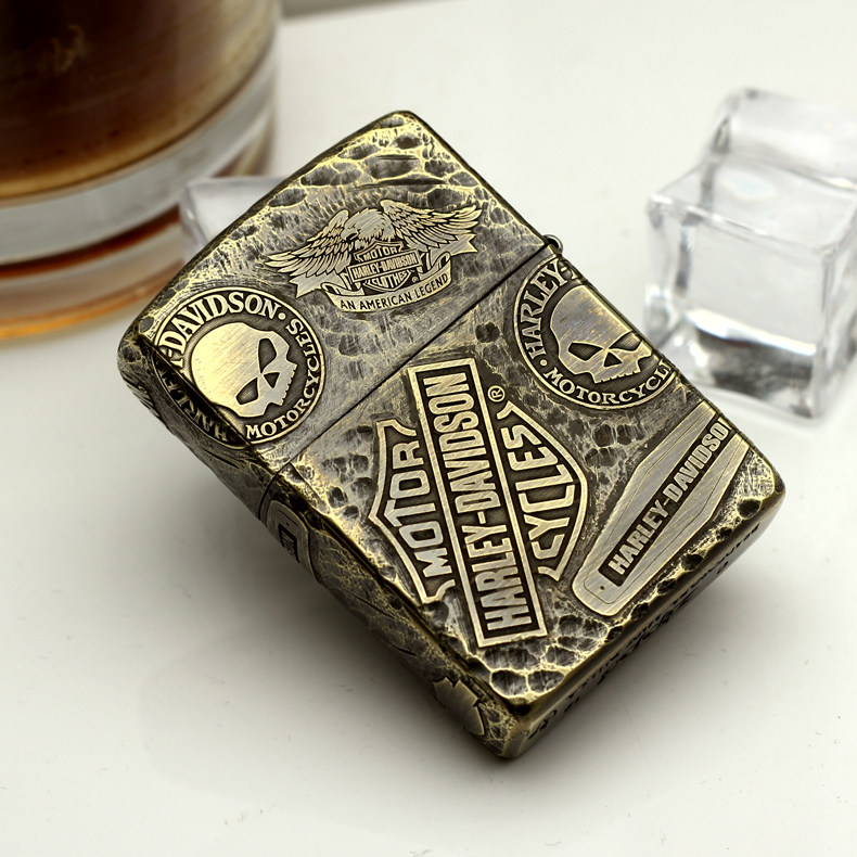 zippo Sesame Oil Lighter Pure Bronze Armor Retro Made Old Hand Sculpture Hale eleven Octopus Claw Mark