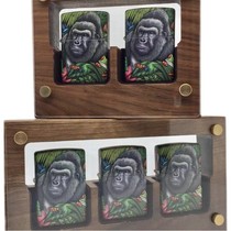 Black Walnuts Wood Quality Sesame Cheese Lighter Display Case Double Transparent Collection Show Shelf High-end Gift Box Customized