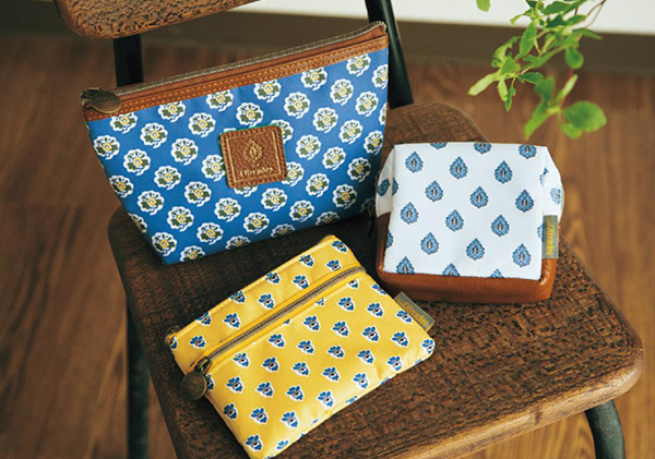 Japanese magazine appendix, retro printing, good workmanship, good quality, cosmetic bag, card holder, coin purse, 3-piece set