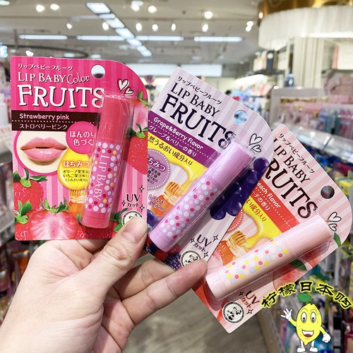 Mentholatum, японская клубника, увлажняющий бальзам для губ, термометр