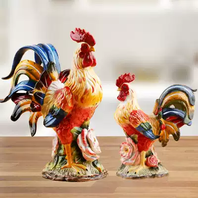 Ceramic Rooster decoration Ding Rooster craft decoration Zodiac chicken year mascot new home decoration gift housewarming