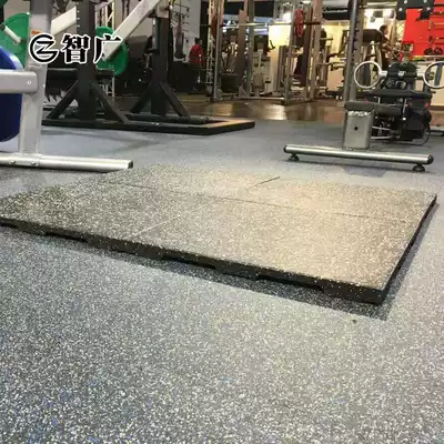 Zhiguang gym rubber floor mat Strength area shock pad Household splicing dumb barbell shock pad Gym floor sticker