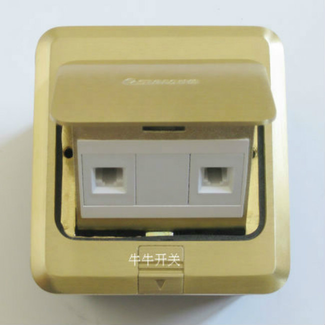 Ouxin ground socket telephone computer network network line ground socket full copper floor socket