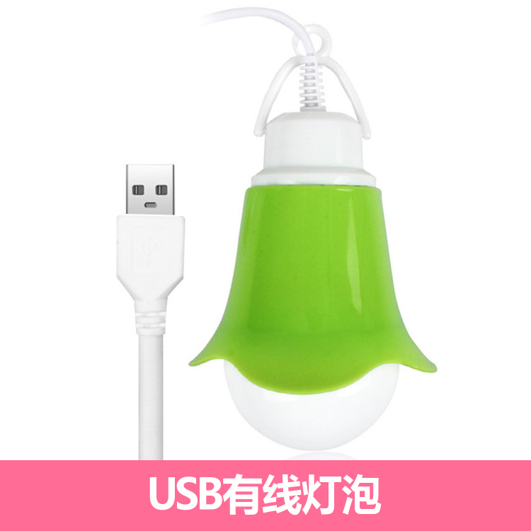 Outdoor USB with line stall bedside lamp mobile power energy-saving lamp 5V small ball bulb camping travel night market lamp