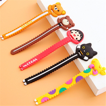 Computer storage finishing hub Korean version of Rilakkuma silicone cartoon winding device perforated sawtooth binding tie
