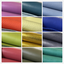 High quality first layer cowhide fabric package shoe material color lychee pattern plain pattern handmade DIY leather leather new leather 9