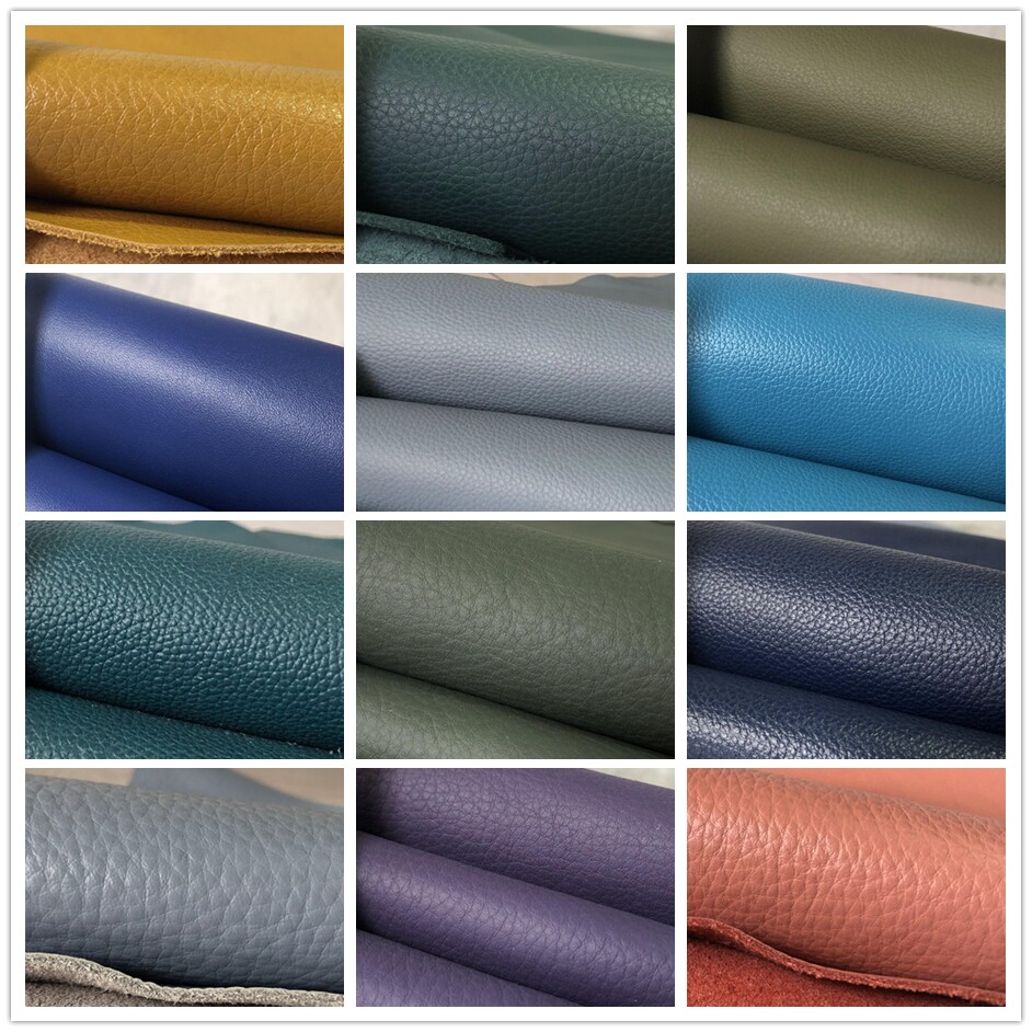 Premium Head Layer Cow Leather fabric Package Shoe material Color lychee print Artisanal DIY Leather Leather Leather Leather new leather 8