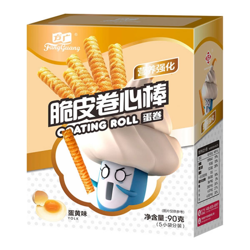乐友孕婴童方广脆皮卷心棒蛋卷蛋黄味6月以上90g婴儿辅食宝宝零食
