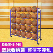 Kindergarten Basketball Containing Shelf Ball Frame Cart Basketball Shelf Children Mobile Football Shelving Frame Putting Shelf