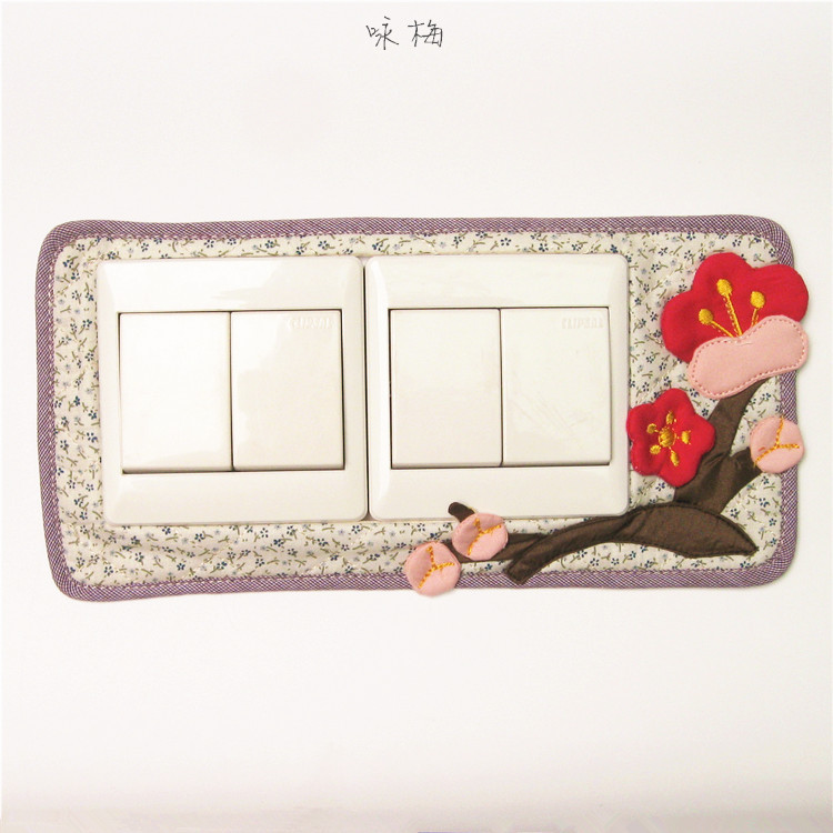Creative đôi mở chuyển mạch thứ ba dán vải gắn tường trang trí công tắc ổ cắm bìa bảo vệ bụi bao gồm nhiều tùy chọn - Bảo vệ bụi áo trùm máy giặt cửa trước electrolux 10kg