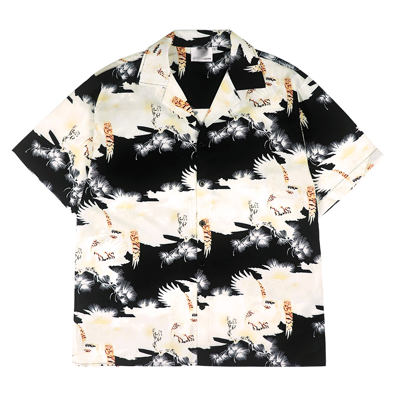 ShirtSpring and summer Wang Yibo Same clothes shirt female Retro Hong Kong flavor  Versatile Wear out shirt male fashion tide jk