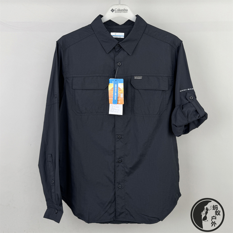 Spring and Summer Columbia Men's Outdoor Casual Upf50+ Sun Protection Quick-Drying Long-Sleeved Shirt Ae0651
