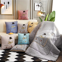 Warm Yiting pillow quilt dual-use pillow Sofa Office lunch break pillow quilt Car cushion folding air conditioning quilt