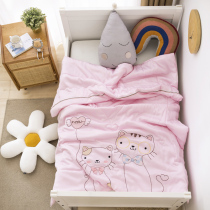 Class A 60 Tencel embroidered summer frigate childrens kindergarten air conditioning quilt Double Summer thin quilt baby quilt