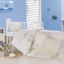 Cotton kindergarten quilt three-piece set containing core winter quilt cotton children nap baby bedding set