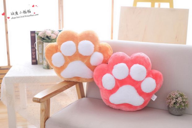 Mèo dễ thương vuốt gấu gối điều hòa không khí chăn văn phòng ngủ trưa chăn điều hòa chăn đệm gối thắt lưng - Trở lại đệm / Bolsters gối tựa đầu cao su non