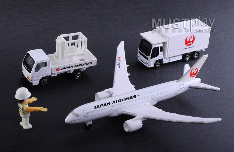 Модель машины 日本tomy多美卡正品ana航空787合金飞机拖车jal机场模型套装玩具 Takara