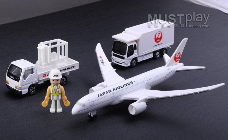 Модель машины 日本tomy多美卡正品ana航空787合金飞机拖车jal机场模型套装玩具 Takara