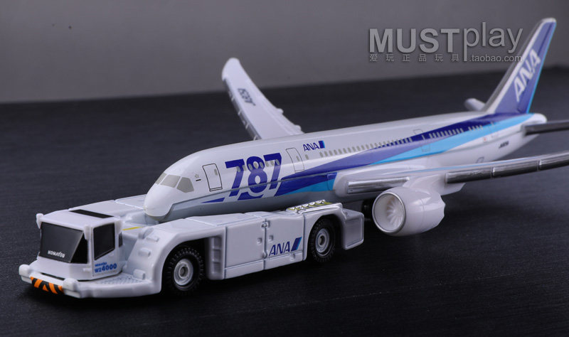 Модель машины 日本tomy多美卡正品ana航空787合金飞机拖车jal机场模型套装玩具 Takara