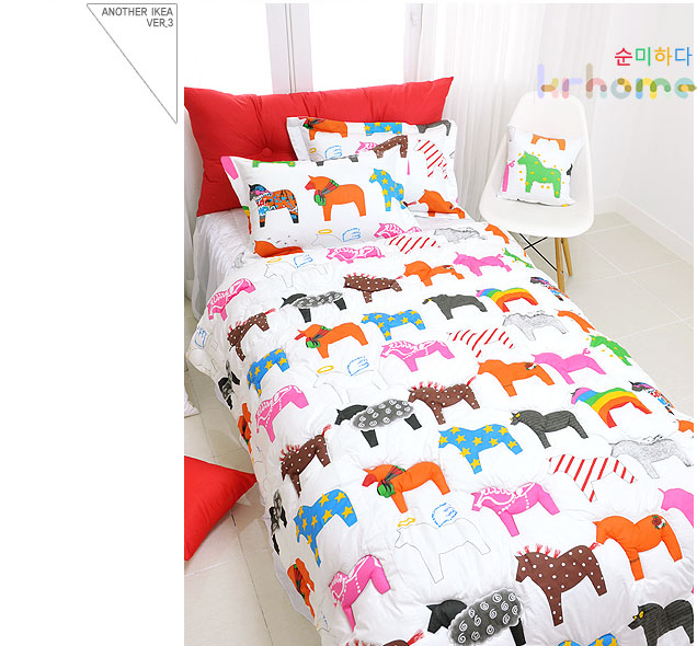 Hàn Quốc mua phim hoạt hình trẻ em bông bé bé bao gồm chăn bông quilt gối mùa đông duy nhất giường đôi