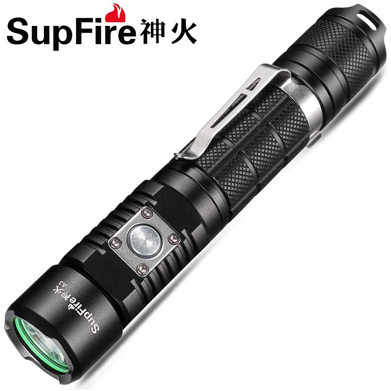 Supfire god fire intense light small flashlight mini A3 rechargeable LED USB super bright far from outdoor lights-Taobao