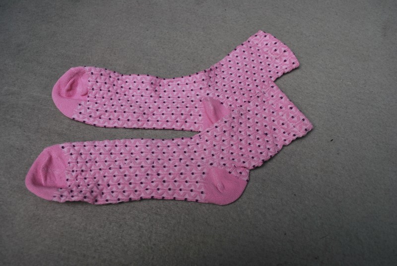 Vớ xuất khẩu, vớ cotton seersucker, vớ cotton nữ, 10 nhân dân tệ, 4 đôi tất nữ cổ ngắn dễ thương