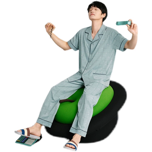 Хлопковая пижама, летний тонкий комплект, штаны, короткий рукав