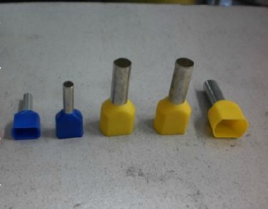 European two-line tube type small black clip TE07508 wear 2 0 75 square wires needle terminal