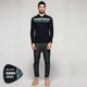 Thời trang nam Stitching Polo Áo sơ mi nam Lapel Slim Dài tay Paul Áo thun nam