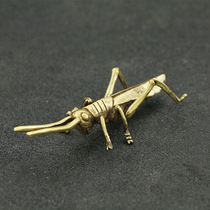 Antique bronze tea pet brass desk jewelry flying yellow Tengda Locust ornaments retro pure copper play collection handmade