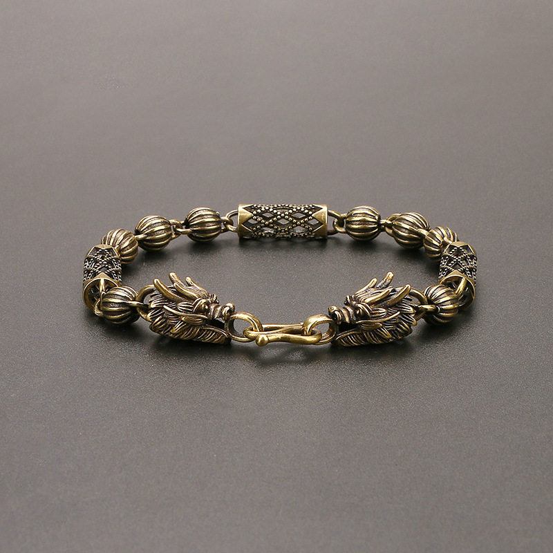 Tide brand men's original design domineering faucet pure copper hand retro creative personality bracelet