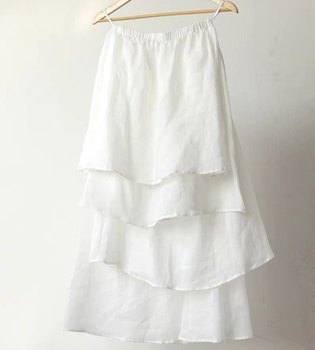 ສິ້ນຝ້າຍ, ອ່ອນແລະບາງ, ຕ້ານການ permeable ແລະຕ້ານການ exposure, skirt linen ຍາວເຄິ່ງ, ເສັ້ນ rayon, ສິ້ນ Hanfu ໃບຫນ້າມ້າ, ສິ້ນຝ້າຍວ່າງແລະ linen bottoming skirt