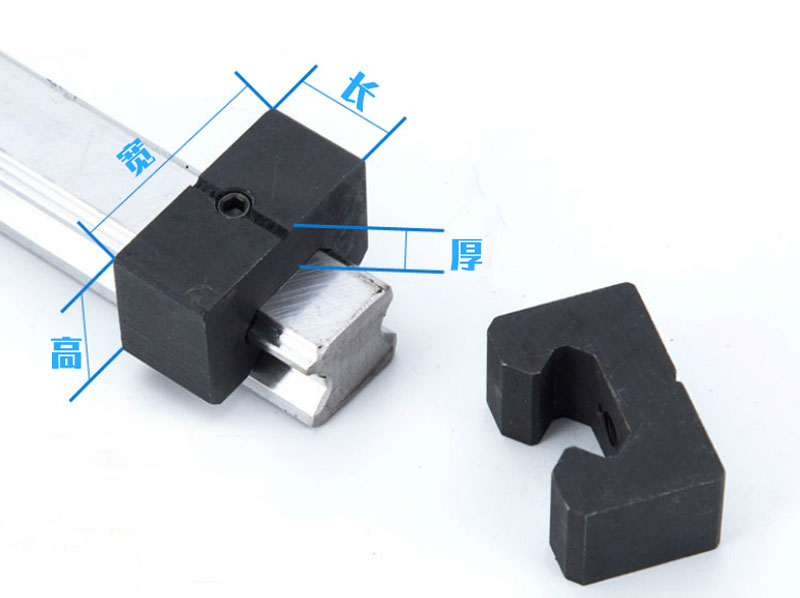 国产直线导轨精密限位块 钢制定位块 定位环 锁紧限位轴承座滑块(图2)