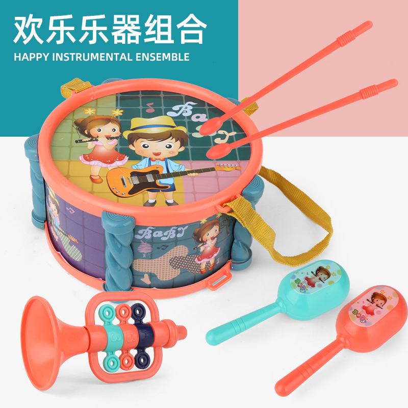 Children knockout sound instrument suit baby baby beating drum sand hammer parent-child interactive toy hand slapping drummer-Taobao