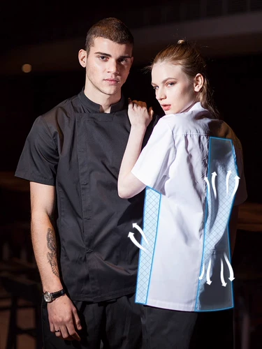 Униформа из шеф-повара Duomilai Униформа из коротких рукавов мужской индивидуальной индивидуальный шеф-повар отель весна и летние водонепроницаемы