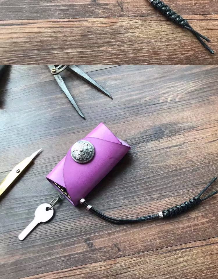 Khóa da retro handmade gốc túi da khóa túi chìa khóa hộ gia đình gói chìa khóa sáng tạo bộ lưu trữ khóa - Trường hợp chính túi đựng chìa khóa chống nước