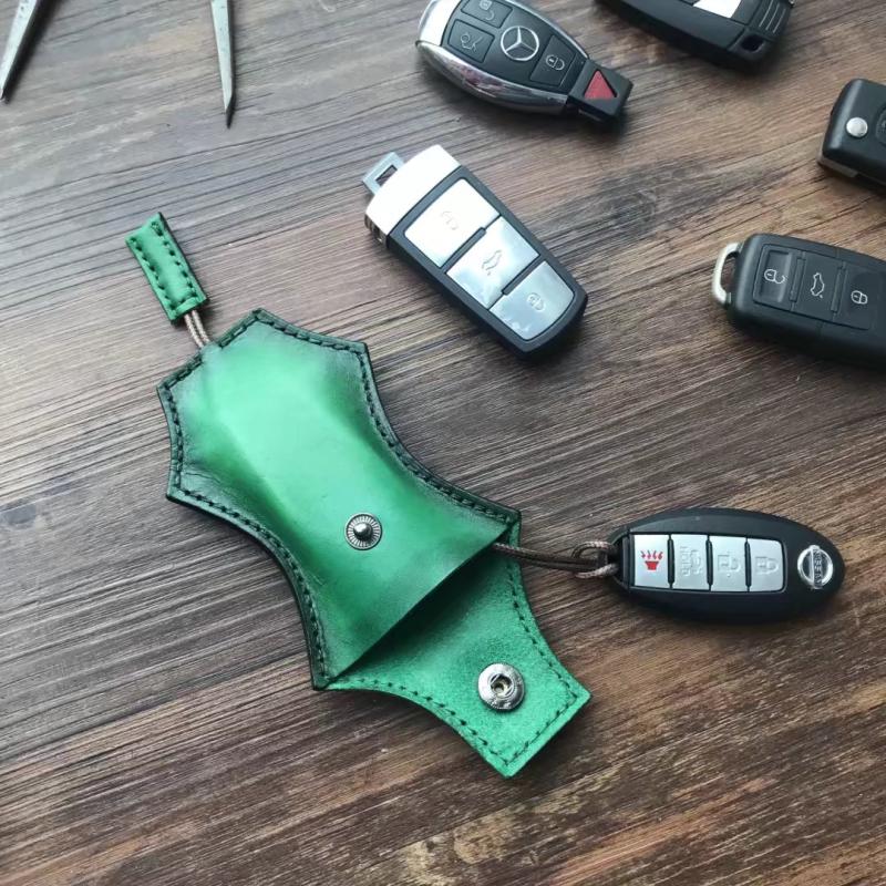 Retro handmade da chìa khóa xe với chìa khóa túi nam xe điều khiển từ xa bộ chìa khóa nữ nhỏ túi cặp vi moc chia khoa