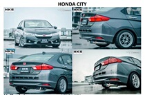 Shanghai dry change Japan HKS exhaust stainless steel tail section CITY Feng GM6 modified roasted blue tail mouth