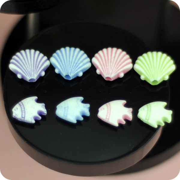 Handmade DIY Waters Accessories Hand For Accessories Zakka Wind 4 Ribbon Holes Small Shells Small Fish Plastic Strings Beads 1cm