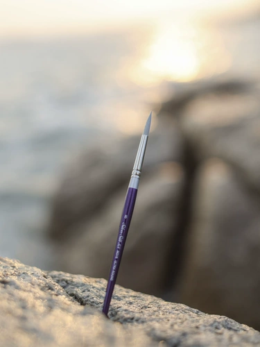 Black Swan Tong Factory's Brush Silver Silk88 Purple Swan Abercolor Pen Pending Flat Pen Silver Series