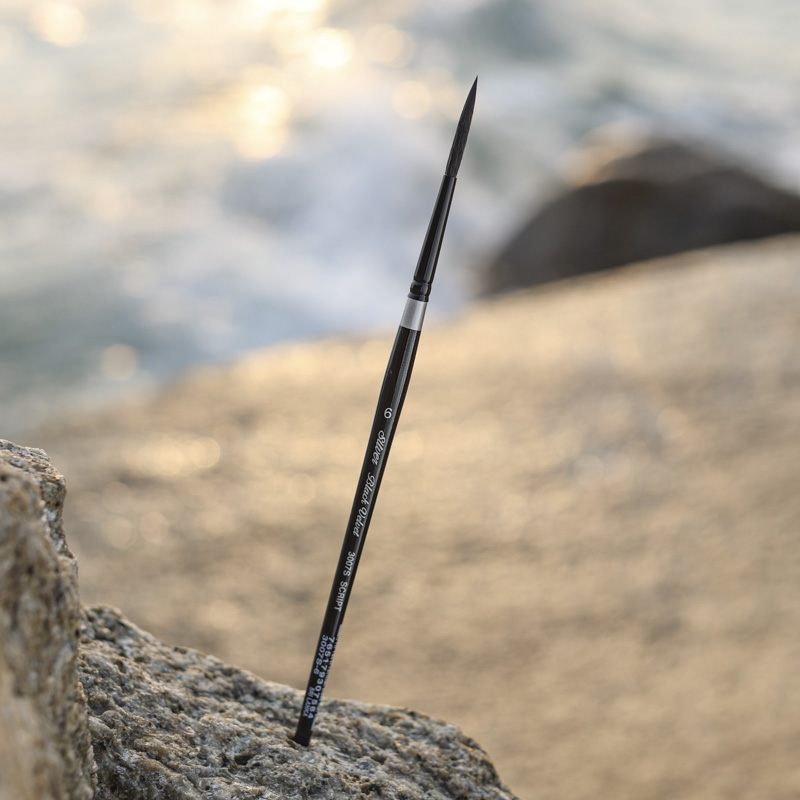 Black velvet cable series 3007s watercolor pen Flower Body character hook line details watercolor portable brush