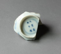 1758 Kangxi official kiln flower God Cup ancient porcelain specimen