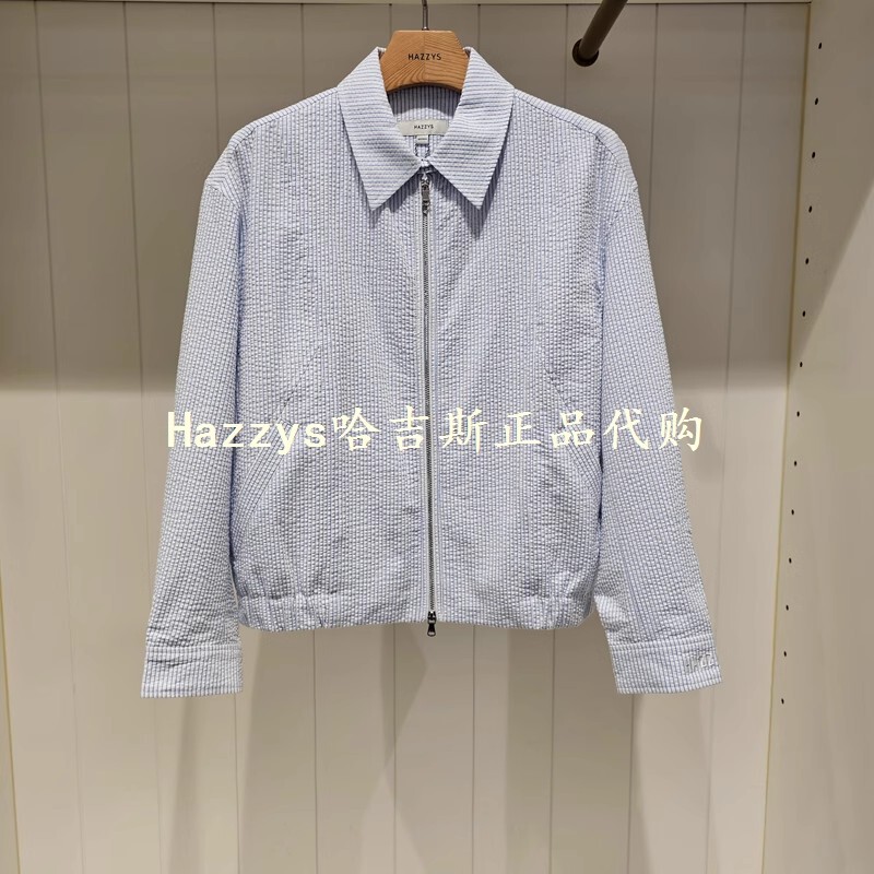 Hazzys Haggis Counter Genuine 2024 Spring and Summer Women's Lapel Jacket Thin Coat Asvsu0Bbu14
