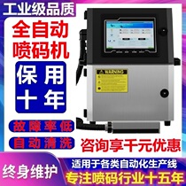 工业级智能全自动喷码机打日期电线电缆白墨塑料管材流水线喷码机