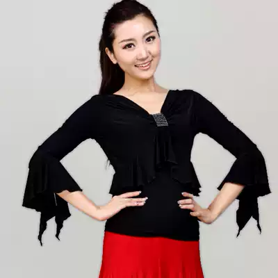Women's Modern Dance Latin Dance Social Dance National Standard Dance Square Dance Practice Dance Long-sleeved top