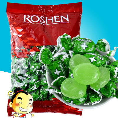 Ukrainian imported mint candies like ROSHEN eucalyptus leaf refreshing and breath-relieving throat lozenges, wedding candies