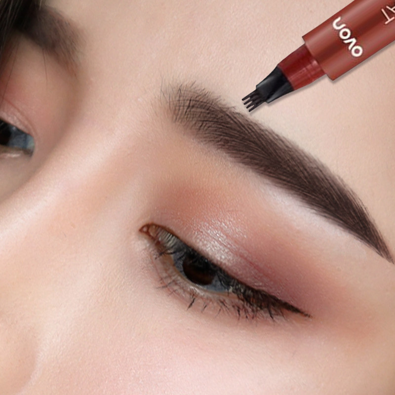 NOVO liquid eyebrow pencil Four-pronged eyebrow waterproof long-lasting sweat-proof does not fade Four-pronged root root clear simulation female