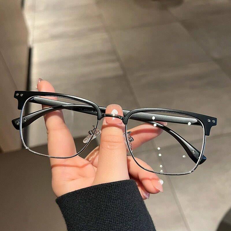 Cherry Kitty with half-frame glasses male Sven with a degree anti-Blu-ray retro eyebrow line Tech Man-Taobao