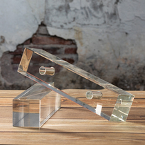 Transparent fine grinding Crystal brick solid glass brick indoor partition wall Square bar hotel perforated square glass block